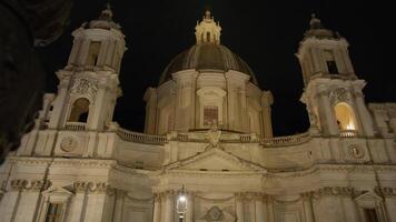 The Church of Sant'Agnese in Agone in Navona square in Rome video