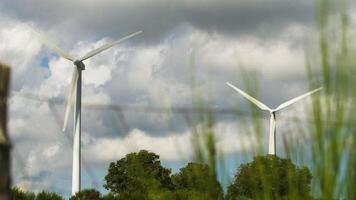 Wind Power Plant Generator In The Mountains video