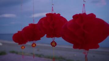 Chinese Lanterns By The Ocean video