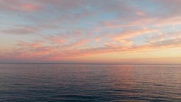 Wedding Infinite Ocean Background with Orange Clouds video