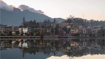 sa Pensilvania lago Vietnam puesta de sol hora lapso video