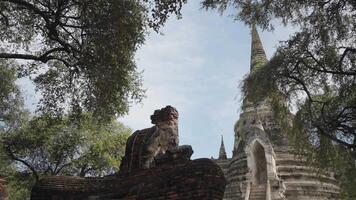 Tempel das stupa oder Chedi Komplex von wat phra si sanphet im uralt Hauptstadt von Ayutthaya, Thailand von das 14 .. Jahrhundert video