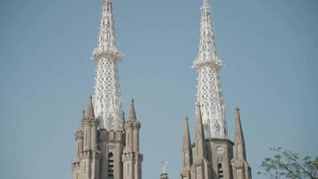 gereja catedral santa maria diangkat ke cirurgia católico catedral Jacarta, Indonésia video