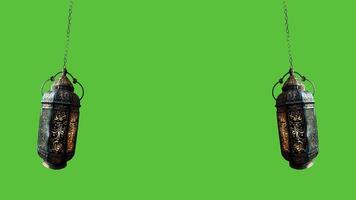 AI generated Ramadan Lantern Loop With Green Screen video