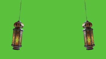 AI generated Ramadan Lantern Loop With Green Screen video