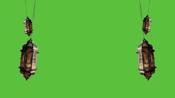 AI generated Ramadan Lantern Loop With Green Screen video