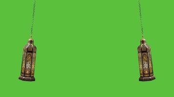 AI generated Ramadan Lantern Loop With Green Screen video