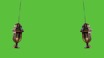 AI generated Ramadan Lantern Loop With Green Screen video