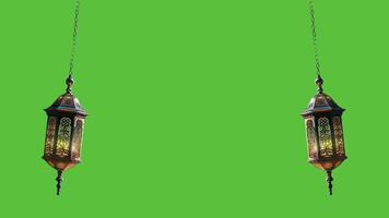 AI generated Ramadan Lantern Loop With Green Screen video