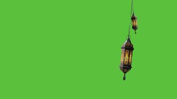 AI generated Ramadan Lantern Loop With Green Screen video