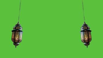 AI generated Ramadan Lantern Loop With Green Screen video
