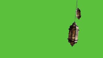 AI generated Ramadan Lantern Loop With Green Screen video