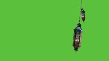 AI generated Ramadan Lantern Loop With Green Screen video