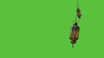 AI generated Ramadan Lantern Loop With Green Screen video