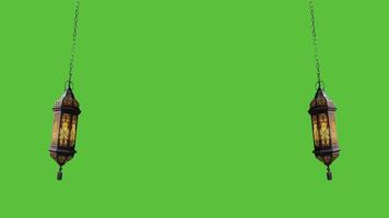 AI generated Ramadan Lantern Loop With Green Screen video