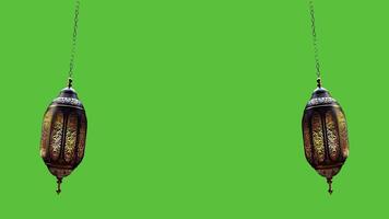 AI generated Ramadan Lantern Loop With Green Screen video