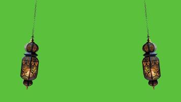 AI generated Ramadan Lantern Loop With Green Screen video
