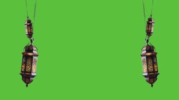 AI generated Ramadan Lantern Loop With Green Screen video