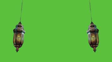 AI generated Ramadan Lantern Loop With Green Screen video