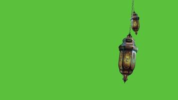 AI generated Ramadan Lantern Loop With Green Screen video