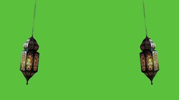 AI generated Ramadan Lantern Loop With Green Screen video