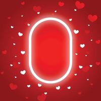 valentines day neon greeting with text space vector