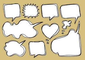 hand drawn bubble speech.comic speech bubble.vector illustration. vector