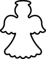 Angels with wings icon in line style. isolated on spread, Christmas angel icon Holy angel sign for mobile concept and website design. Symbol, graphics logo Vector