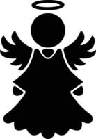 Angels with wings icon in flat style. isolated on spread, Christmas angel icon Holy angel sign for mobile concept and website design. Symbol, graphics logo Vector
