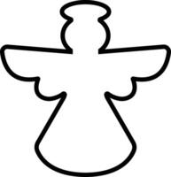 Angels with wings icon in line style. isolated on spread, Christmas angel icon Holy angel sign for mobile concept and website design. Symbol, graphics logo Vector