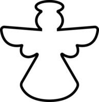 Angels with wings icon in line style. isolated on spread, Christmas angel icon Holy angel sign for mobile concept and website design. Symbol, graphics logo Vector