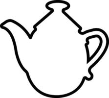 té maceta icono en línea estilo. aislado en té tetera o tetera firmar y símbolo. teteras, Bebiendo café maceta. resumen diseño logotipo Arte vector para aplicaciones sitio web