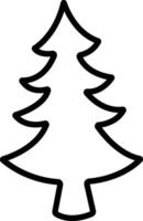 Navidad árbol icono en línea estilo. vector para aplicaciones y sitio web. aislado en contiene tal íconos como Navidad árbol lata ser usado para naturaleza, día festivo, invierno carteles