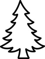 Navidad árbol icono en línea estilo. vector para aplicaciones y sitio web. aislado en contiene tal íconos como Navidad árbol lata ser usado para naturaleza, día festivo, invierno carteles