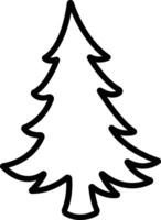 Navidad árbol icono en línea estilo. vector para aplicaciones y sitio web. aislado en contiene tal íconos como Navidad árbol lata ser usado para naturaleza, día festivo, invierno carteles