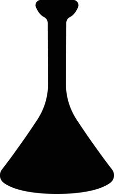 Potion icon in flat. isolated on Magic potion flask bottle fantasy elixir glass bubble fairy drink mysterious, glowing and boiling liquid, mushroom. vector for apps, website