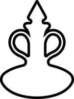 Potion icon in line. isolated on Magic potion flask bottle fantasy elixir glass bubble fairy drink mysterious, glowing and boiling liquid, mushroom. vector for apps, website
