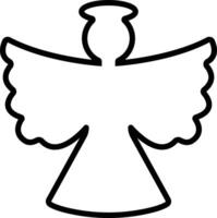 Angels with wings icon in line style. isolated on spread, Christmas angel icon Holy angel sign for mobile concept and website design. Symbol, graphics logo Vector