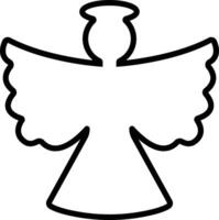 Angels with wings icon in line style. isolated on spread, Christmas angel icon Holy angel sign for mobile concept and website design. Symbol, graphics logo Vector