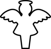 Angels with wings icon in line style. isolated on spread, Christmas angel icon Holy angel sign for mobile concept and website design. Symbol, graphics logo Vector