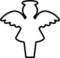 Angels with wings icon in line style. isolated on spread, Christmas angel icon Holy angel sign for mobile concept and website design. Symbol, graphics logo Vector