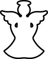 Angels with wings icon in line style. isolated on spread, Christmas angel icon Holy angel sign for mobile concept and website design. Symbol, graphics logo Vector