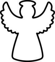 Angels with wings icon in line style. isolated on spread, Christmas angel icon Holy angel sign for mobile concept and website design. Symbol, graphics logo Vector