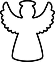 Angels with wings icon in line style. isolated on spread, Christmas angel icon Holy angel sign for mobile concept and website design. Symbol, graphics logo Vector