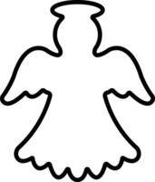 Angels with wings icon in line style. isolated on spread, Christmas angel icon Holy angel sign for mobile concept and website design. Symbol, graphics logo Vector