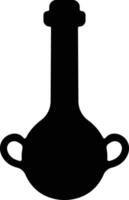 Potion icon in flat. isolated on Magic potion flask bottle fantasy elixir glass bubble fairy drink mysterious, glowing and boiling liquid, mushroom. vector for apps, website