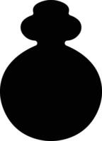 Potion icon in flat. isolated on Magic potion flask bottle fantasy elixir glass bubble fairy drink mysterious, glowing and boiling liquid, mushroom. vector for apps, website