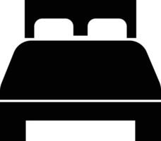 Bed icon in flat style. isolated on sign, symbol of furniture use for sleep night in hotel, hospital and home Accommodation double bed vector for apps and website