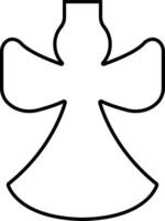 Angels with wings icon in line style. isolated on spread, Christmas angel icon Holy angel sign for mobile concept and website design. Symbol, graphics logo Vector