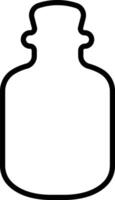 Potion icon in line. isolated on Magic potion flask bottle fantasy elixir glass bubble fairy drink mysterious, glowing and boiling liquid, mushroom. vector for apps, website